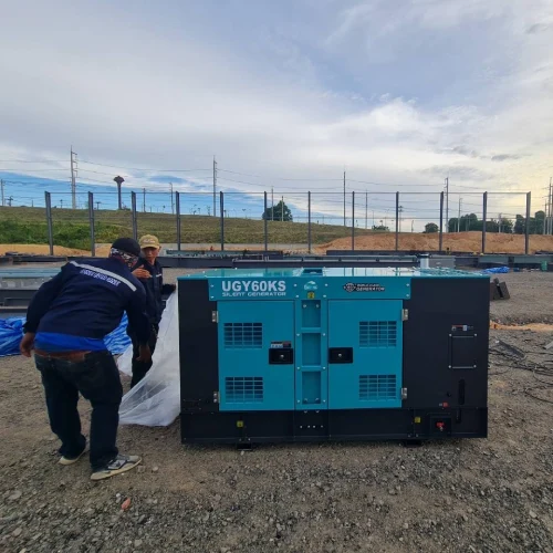 เครื่องปั่นไฟ ไซต์งานก่อสร้าง เครื่องกำเนิดไฟฟ้า